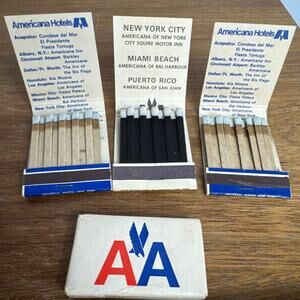 American Airlines Americana Hotel Soap & Matchbooks NOS New York NYC Ephemera